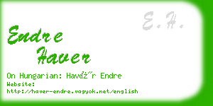 endre haver business card